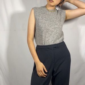 Talbots grey wool sweater vest